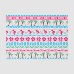 Ugly Christmas Sweater Tropical Flamingo Tissue Paper
