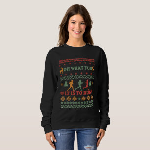 Ugly christmas sweater vintage running run