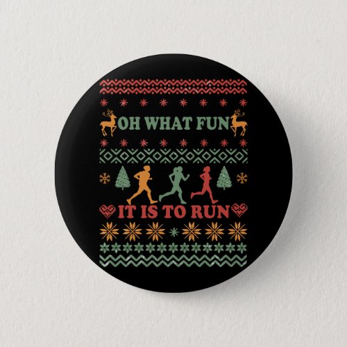 ugly christmas sweater vintage running run button