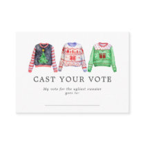 Ugly Christmas Sweater Voting Cards