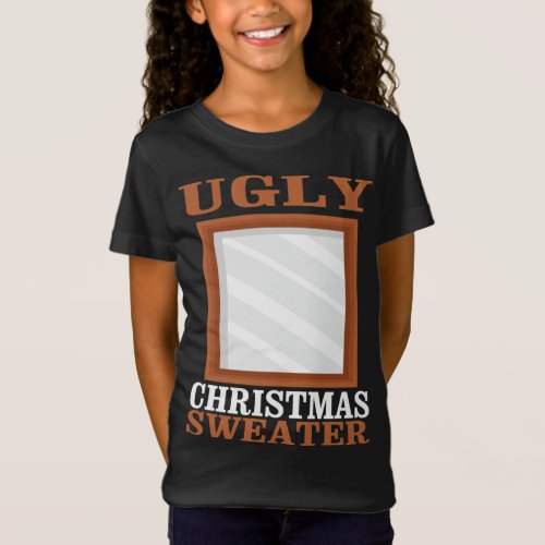 Ugly Christmas Sweater With Mirror Graphic Funny X