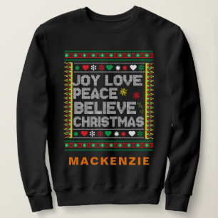 Ugly Christmas Sweaterr Custom Name Personalized Sweatshirt