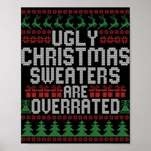 : Funny Ugly Christmas Sweater Giant City Poster New