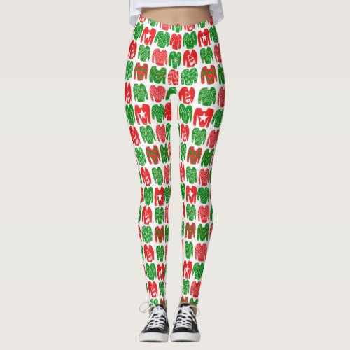 Ugly Christmas Sweaters Holiday Pattern Leggings