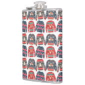 Ugly Christmas Sweaters Pattern Flask (Left)