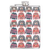Ugly Christmas Sweaters Pattern Flask (Front)