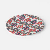 Ugly Christmas Sweaters Pattern Paper Plates (Angled)