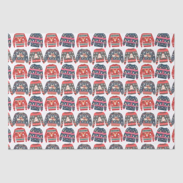 Ugly Christmas Sweaters Tissue Paper (Front)