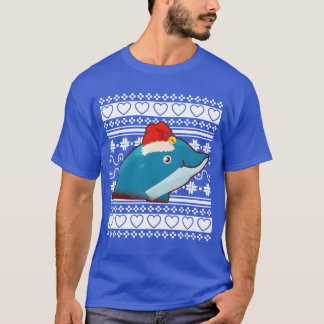 Ugly Christmas Sweatershirt Christmas Delphin girl T-Shirt