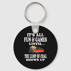 Ugly Christmas T Shirt Naughty Kid Men Women Lump Keychain