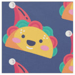 ugly christmas taco santa claus fabric