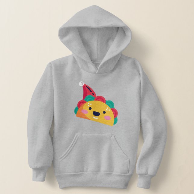ugly christmas taco santa claus hoodie (Laydown)