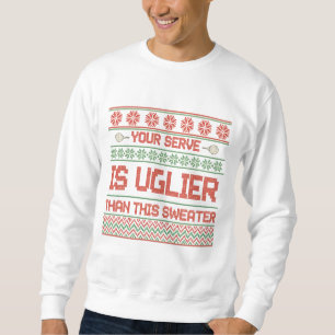 Ugly Christmas Tennis Sweater Quote Funny Tennis