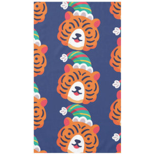 ugly christmas tiger santa claus tablecloth