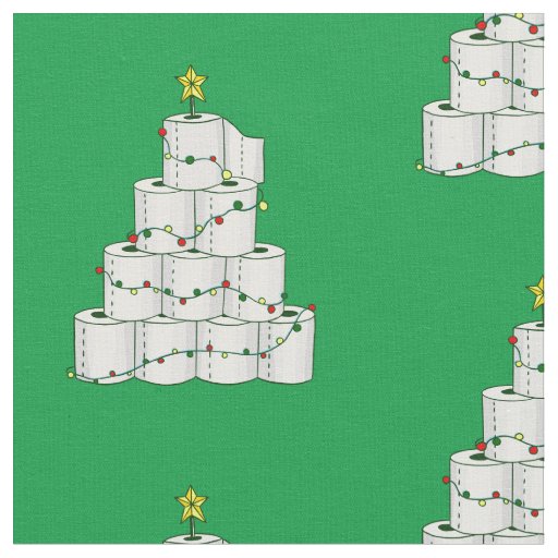 ugly christmas toilet paper tree fabric
