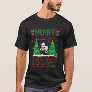 Ugly Christmas Tree Lighting Crane Operator Ugly X T-Shirt