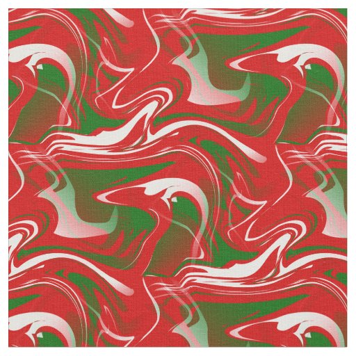 ugly christmas trippy marble swirl print fabric