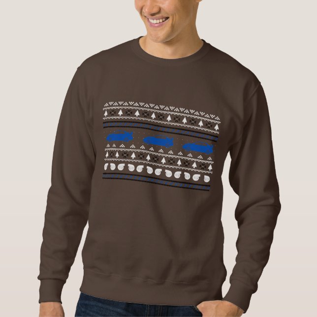 Ugly Christmas Turbo Car Sweatshirt (Front)