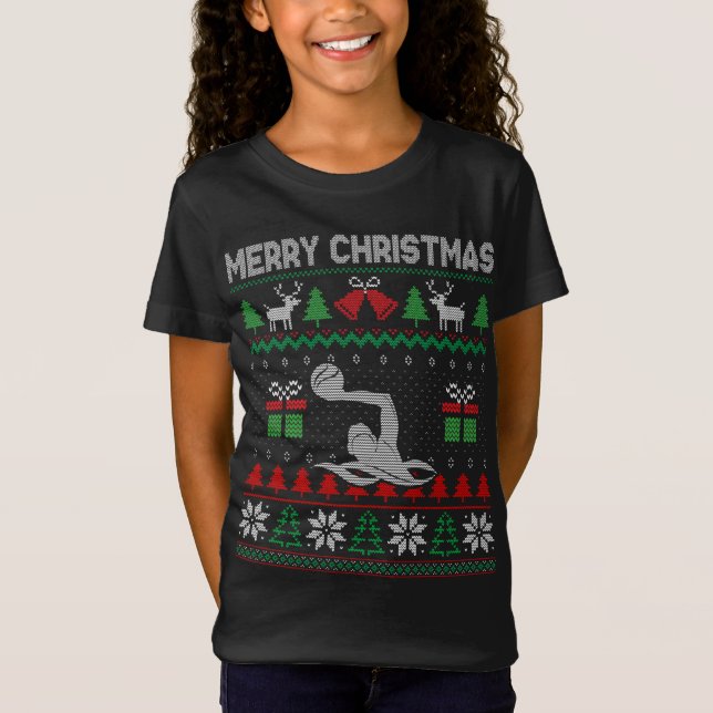 Ugly Christmas Water polo player Santa Tree Xmas G (Front)