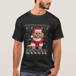 Ugly Cute Poodle Santa Hat Christmas Pajama Tree X T-Shirt