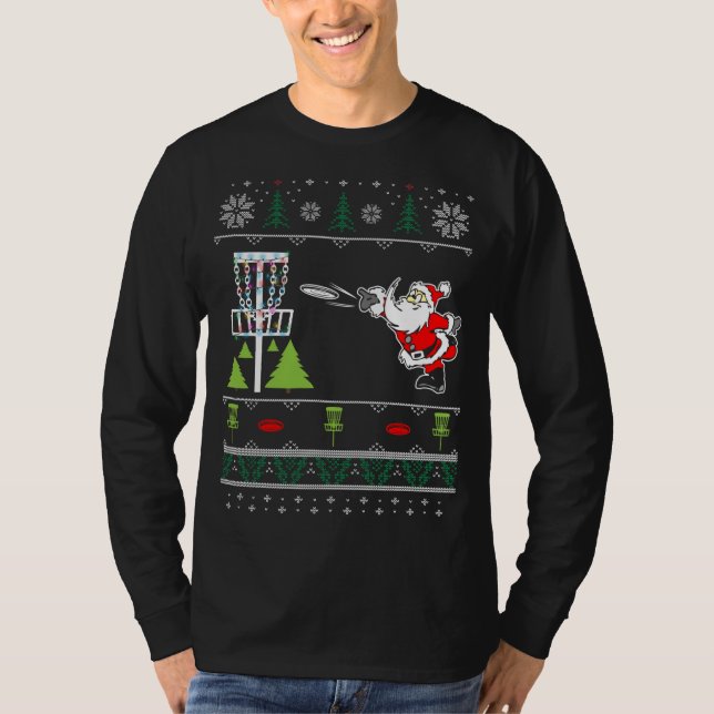 Ugly Disc Golf Santa Christmas Sweater Funny Xmas  (Front)