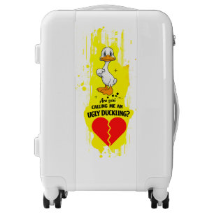 Ugly Duckling Sad Heart Retro Cartoon Rolling Lugg Luggage