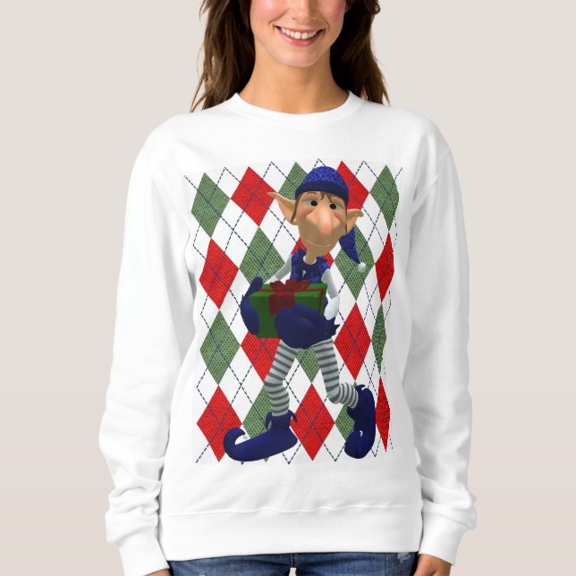 Ugly elf for an ugly Christmas Sweatshirt (Front)