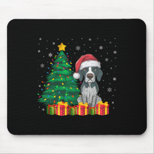 Ugly English Pointer Santa Hat Christmas Lights Do Mouse Pad