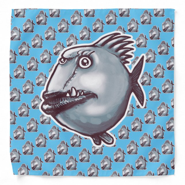 ugly face fish cartoon bandana (Front)