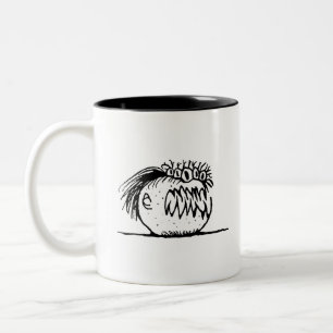 Ugly fantasy monster drawing Two-Tone coffee mug