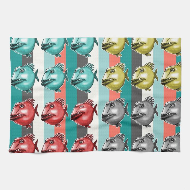 ugly fish striped background towel (Horizontal)