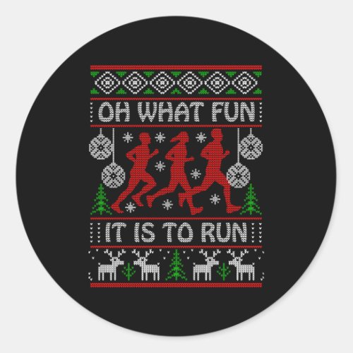 Ugly For Runners Running Classic Round Sticker