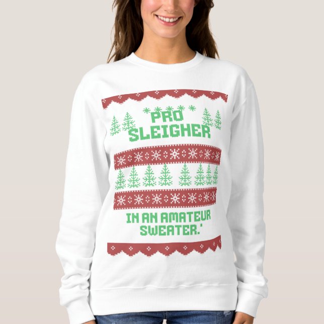 ugly,funny,christmas women sweatshirt -holiday (Front)