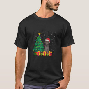 Ugly German Shorthaired Pointer Santa Hat Xmas Lig T-Shirt