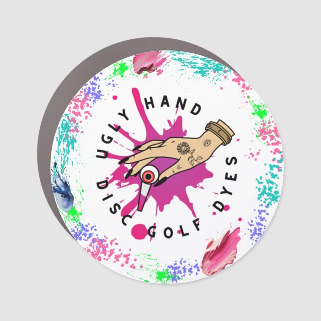 ugly hand dyes  car magnet (Front)