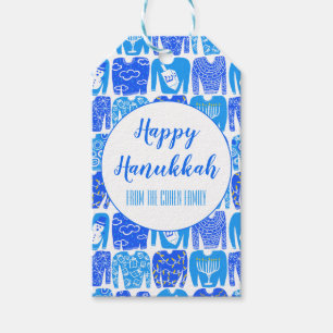 Ugly Hannukah Sweater Holiday Pattern CUSTOM Gift Tags