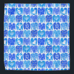 Ugly Hannukah Sweaters Cute Holiday Pattern Bandana<br><div class="desc">Enjoy this whimsical pattern on this colorful bandana.
 
 You can always add your own text. Let me know if you'd like something custom made. 
 
 If you buy it,  thank you! Be sure to share a pic on Instagram of it in action and tag me @shoshannahscribbles :)</div>