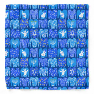 Ugly Hannukah Sweaters Cute Holiday Pattern Bandana