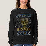 Ugly Hanukkah Lets Get Lit Menorah Chanukah Sweatshirt<br><div class="desc">Ugly Hanukkah Lets Get Lit Menorah Chanukah</div>