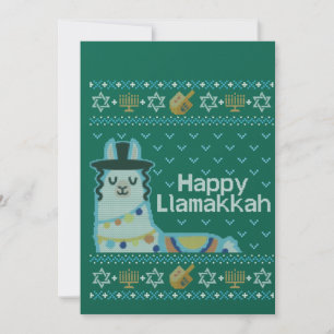 Ugly Hanukkah Llama Llamakkah Invitation