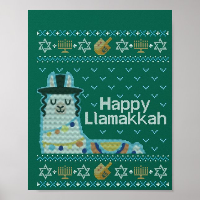 Ugly Hanukkah Llama Llamakkah Poster (Front)