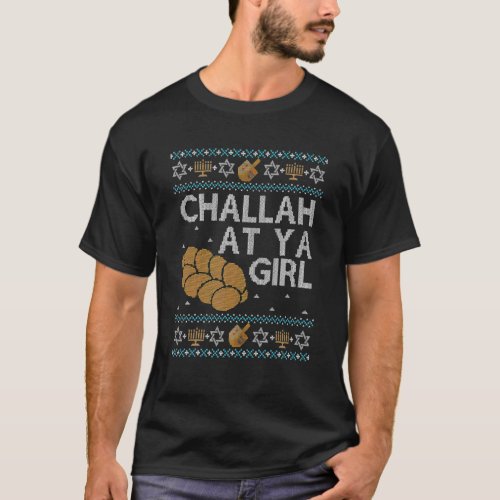 Ugly Hanukkah Sweater  Challah At Ya Girl Set Tee