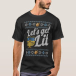 Ugly Hanukkah Sweater Lets Get Lit Menorah<br><div class="desc">Ugly Hanukkah Sweater Lets Get Lit Menorah.</div>