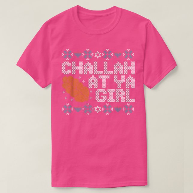 Ugly Hanukkah Sweater With Funny Saying Challah At (Design Front)