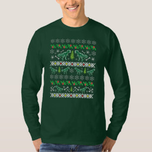 Ugly Holiday Christmas T-Rex T-Shirt