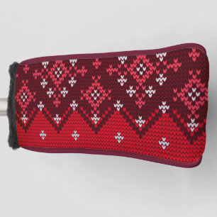 Ugly Holidays Sweater Folk Pattern Golf Head Cover