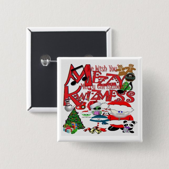 Ugly Kwizmess Pinback Button (Front & Back)