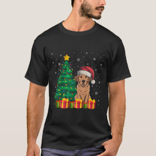 Ugly Labrador Santa Hat Christmas Lights Dog Lover T-Shirt