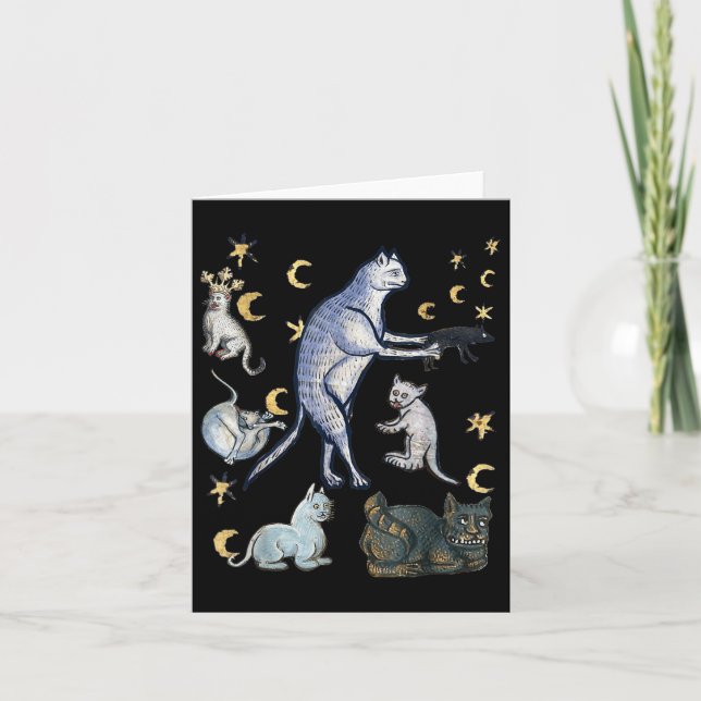 Ugly Medieval Cats  Card (Front)