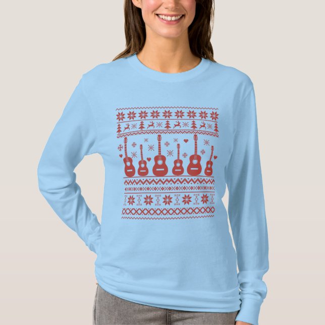 Ugly Merry Christmas sweater acoustic guitar (Front)